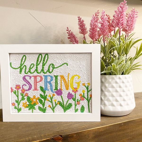 Kit de arte de diamantes "Hola primavera"