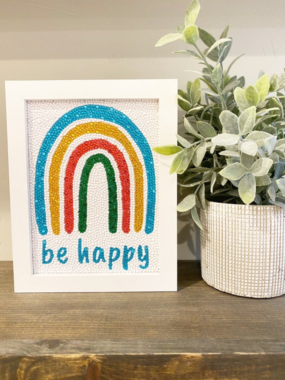 Be Happy Rainbow Diamond Art Kit 