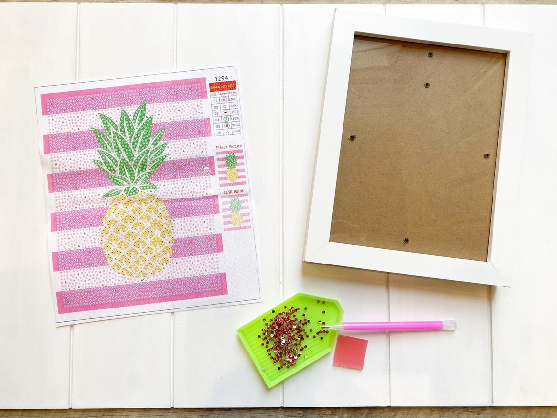 Pineapple Diamond Art Kit - Etsy Israel