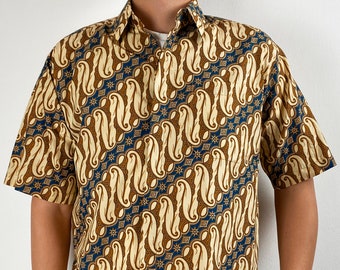 Miami Archives Mens Vintage Hawaiian King Louis Shirt Size L