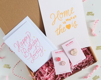 Happy Birthday letterbox gift, celebration gift box