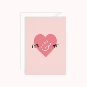 Herr und Herr Karte | Hochzeitskarte | Ihn und Ihn