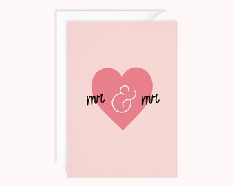 Mr and Mr Card | Wedding Card | Him and Him