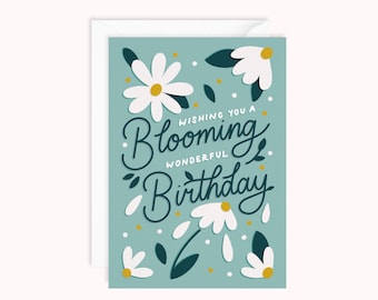 Blooming Wonderful Birthday Card | Flowers Birthday Card | Floral Design