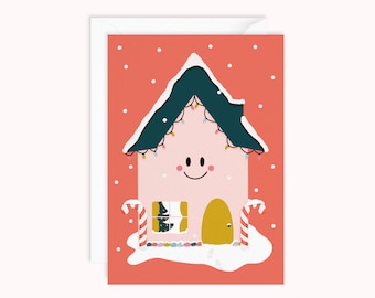 Festive House Christmas Card