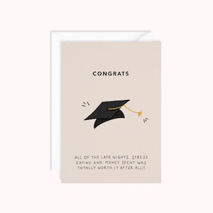 Congrats Graduation Card | Funny Graduation Card | Yay! You Did It | Graduating Congratulations | Congratulations | University