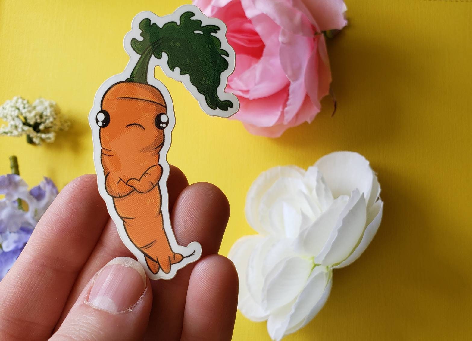 I Don't Carrot At All / Veggie Fails / Stickers / Punny / Etsy España