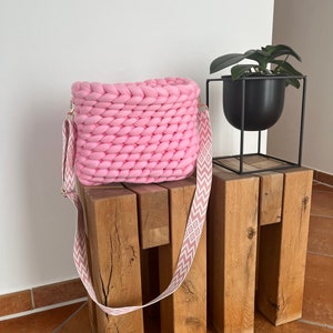Tasche, chunky bag, Grobstricktasche, Shopper, dickes Garn, crossbody-bag, handgestrickt