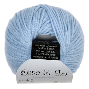 Gesa und Flo ATELIER ZITRON Merino unglaubliches weiches Babygarn babyspeichelecht Strickwolle Strickgarn handgestrickt zertifiziert