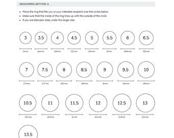 Printable Ring Sizer Chart - Find Your Ring Size Instantly with our Reusable Plastic Ring Sizing Tool - Download Now on Etsy!