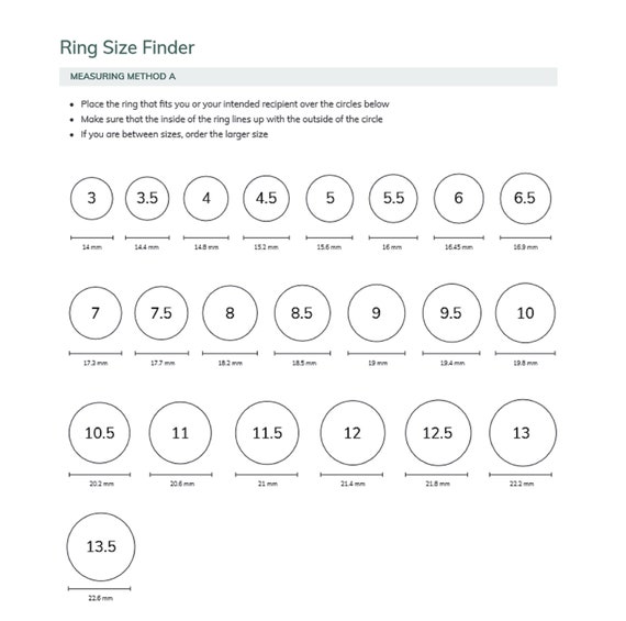 Printable Ring Size Chart - Find Your Ring Size Easy - World of Printables