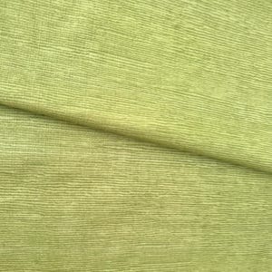 May include: Close-up of a folded piece of light green fabric. The fabric has a textured, ribbed appearance with horizontal lines. The color is a soft, muted green, with subtle variations in tone across the surface.