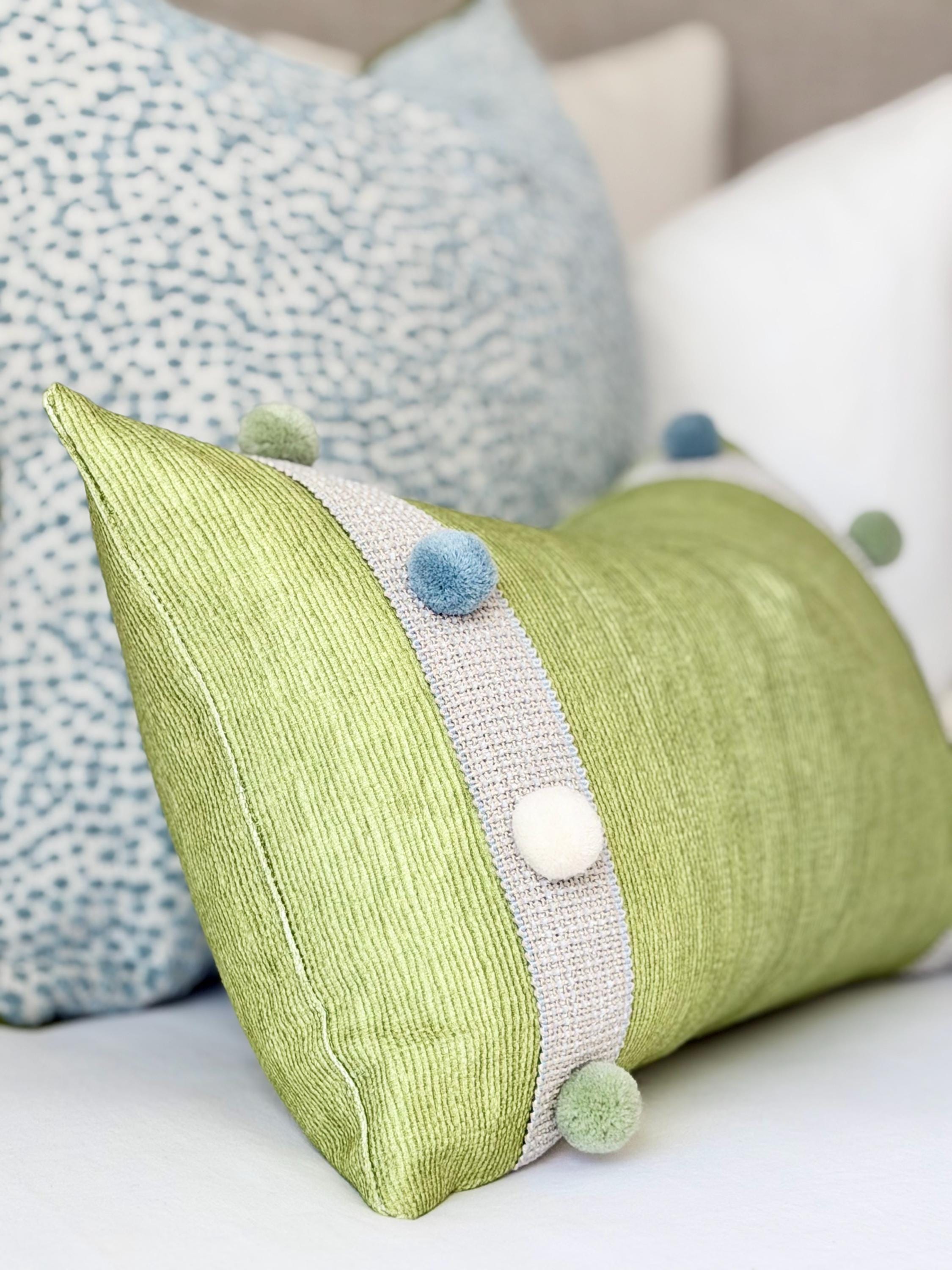 Pompom Pillow - Etsy