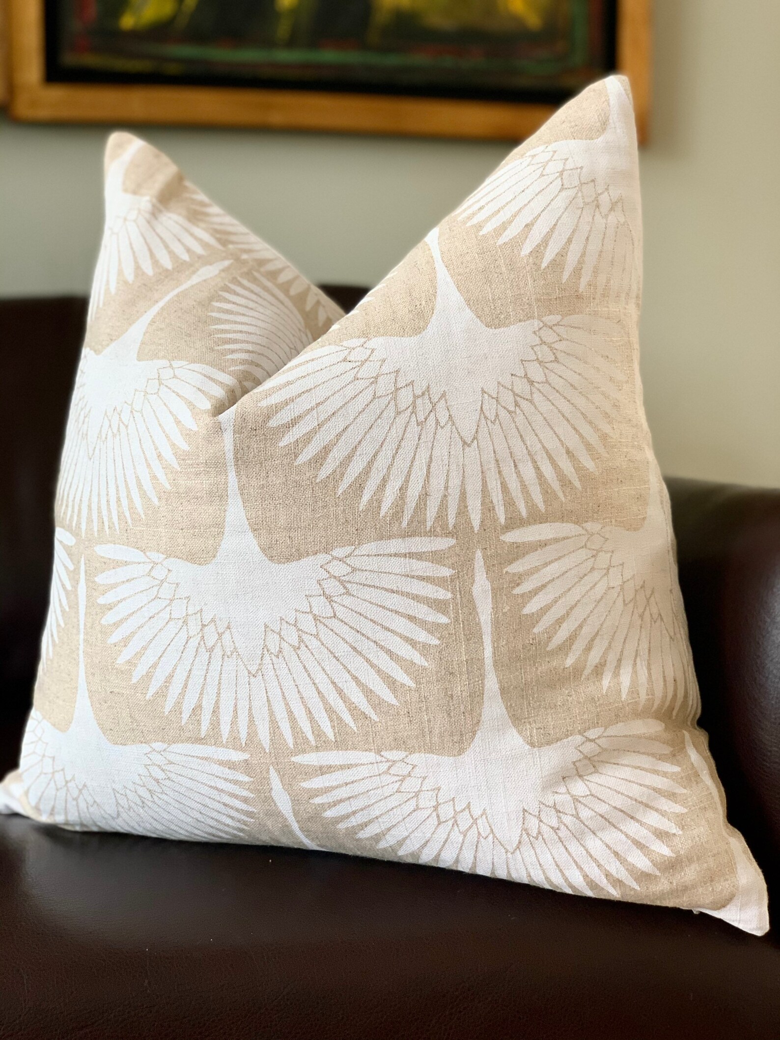 Designer Linen Pillow Cover Decorative Pillow Cover Orange Etsy