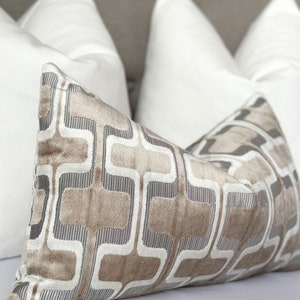 Funda de cojín de terciopelo marrón, funda de cojín decorativa marrón capuchino para cama y sofá, cojín decorativo marrón