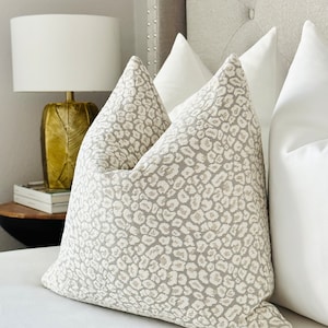 Decorative Beige Cheetah spotted throw pillow cover, neutral throw pillow, beige throw pillowcase