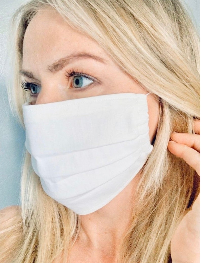 ORGANIC muslin cotton face mask cover 2 layers Breathable Etsy