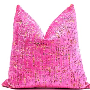Funda de almohada de terciopelo color magenta/fucsia con fondo multicolor, funda de almohada de color rosa intenso, funda de almohada de terciopelo azul marino