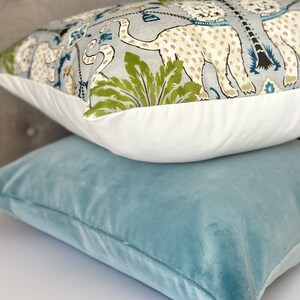 Jaguar Print Throw Pillow Cover Mist Blue Pillow Cover Jaguar Blue Jaguar Print Throw Pillow Cover Mist Blue Pillow Cover Jaguar Blue