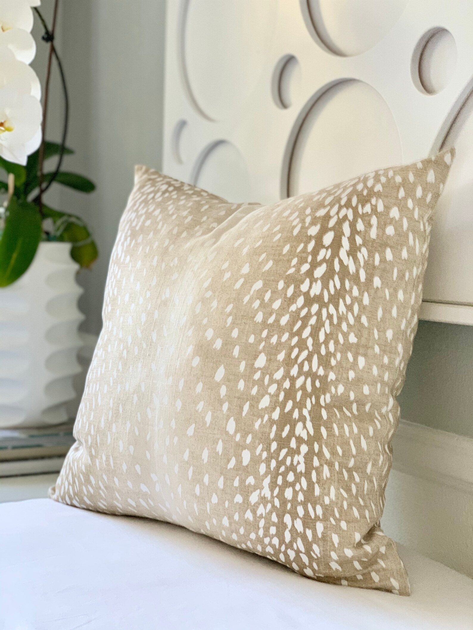 Decorative throw pillow cover Antelope print double sided Etsy