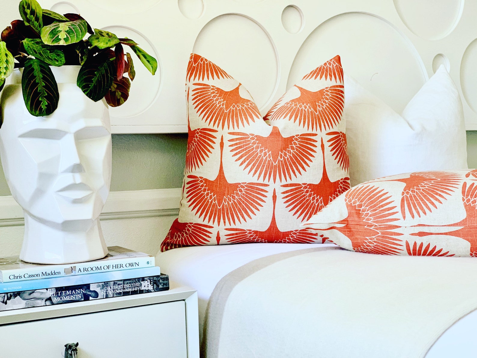 Designer Linen Pillow Cover Decorative Pillow Cover Orange Etsy