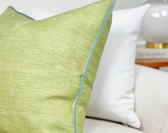 Lime Green Sofa Pillow Cover, Modern Designer Pillow in Kiwi Green, Green Accent Pillows