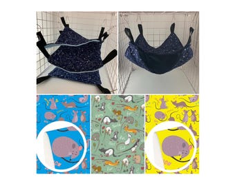 Rat Fabric Hammock, rat Hammock, Hammock set,  rats, hamsters, mice. Rat toy accessories