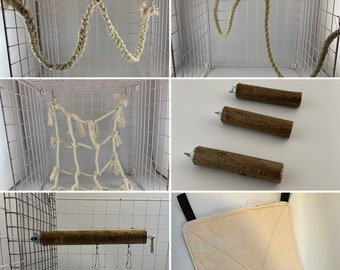 Rat Natural Climbing toy set, rat toys, rat hammock, cargo net