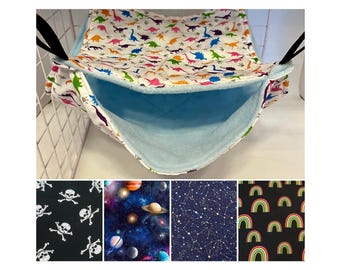 Rat Medium Double Hammock, Halloween hammock, planets, pirate, stars, hammock, rainbow hammock, rats, hamsters, mice, sugar glider
