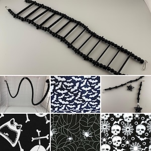 Rat Halloween Goth Rat Toy and Hammock Bundle with Ladder
