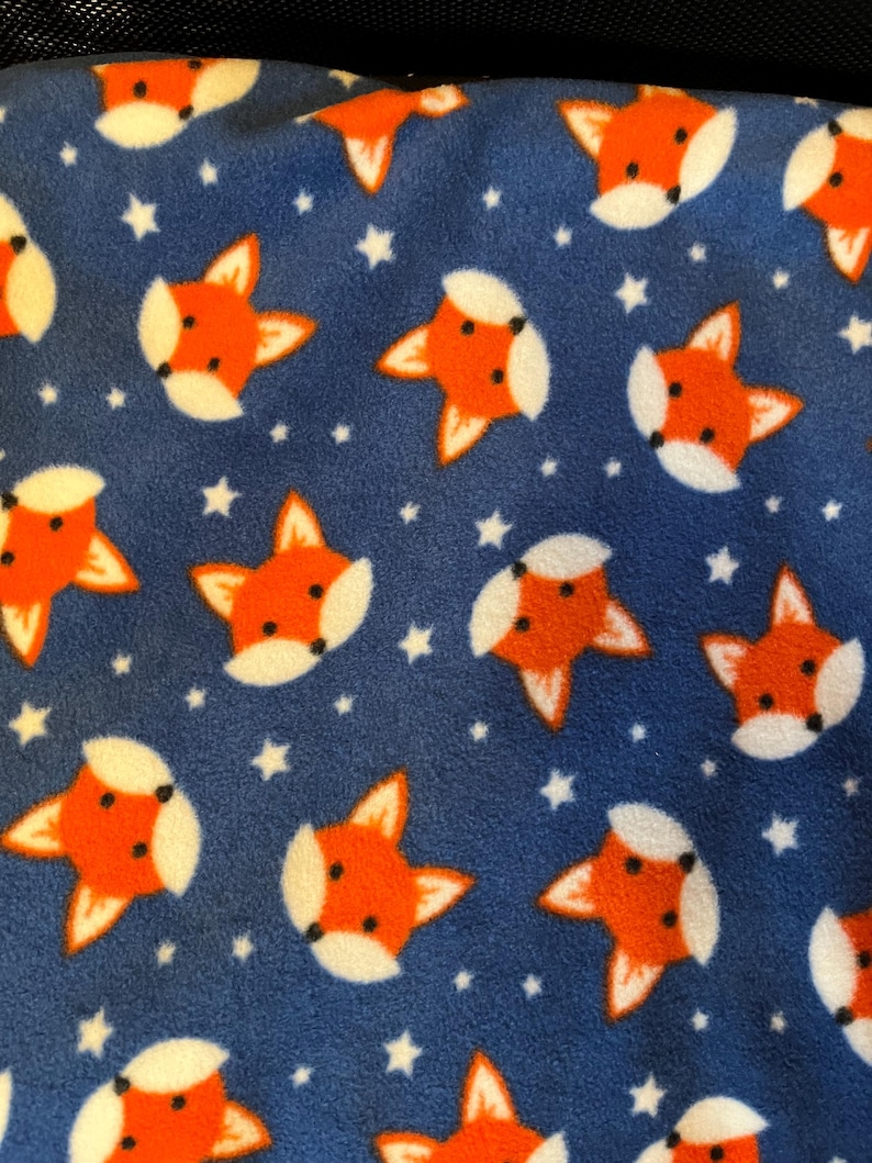 Space Pod with liner, Sputnik fleece liner Rat Hammock 12. Foxes