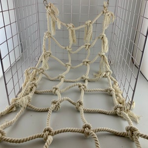 Pet Cargo Net for cage Pet Rat toy accessories, climbing net, fall breaker, Natural cage accessories rats, hamsters, mice, birds