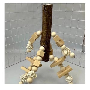 Hanging Cube log, Hanging Wood Toy,  Natural rat toy, rats, hamsters, mice. Rat toy accessories