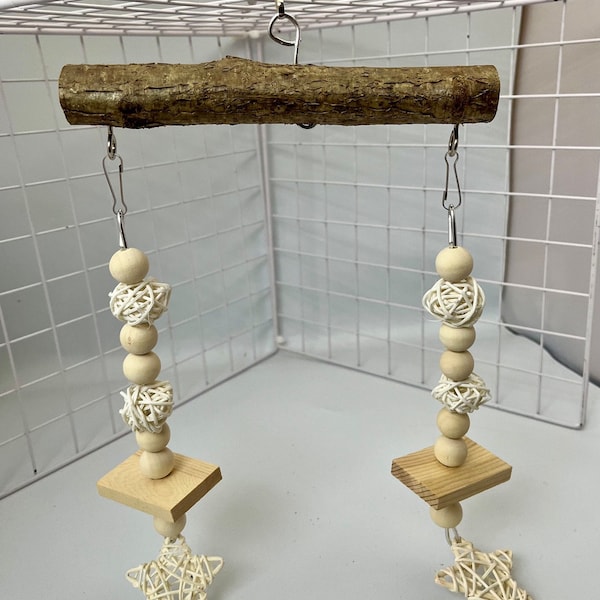 Activity log, Hanging Wood Toy,  Natural rat toy, rats, hamsters, mice. Rat toy accessories