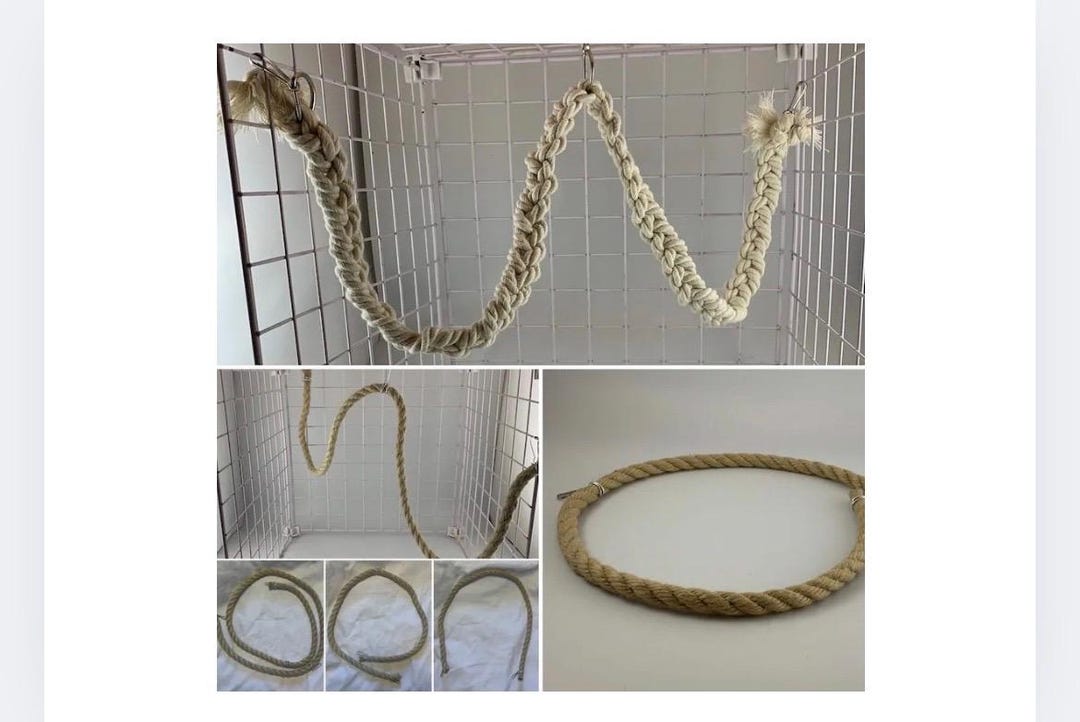 Pet Rope Set for Cage, Rat Toy, Cage Accessories, Rats, Hamsters ...