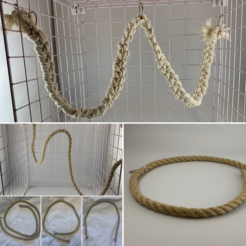 Pet Rope Set for Cage, Rat Toy, Cage Accessories, Rats, Hamsters ...