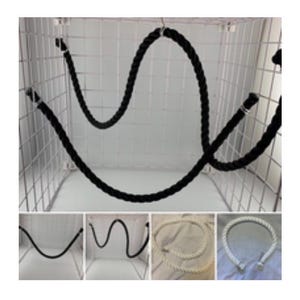 Pet Rope for cage, Black Rope, perch,  Rat toy, cage accessories, rats, hamsters, gerbils, mice