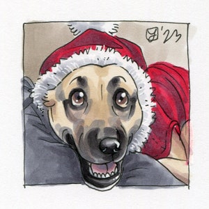 Custom Illustrated Pet Sketch -- Simple Background, 1 Animal