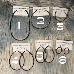 Devil's Halo-sieradenset met kralen: choker, enkelband en traanoorbellen