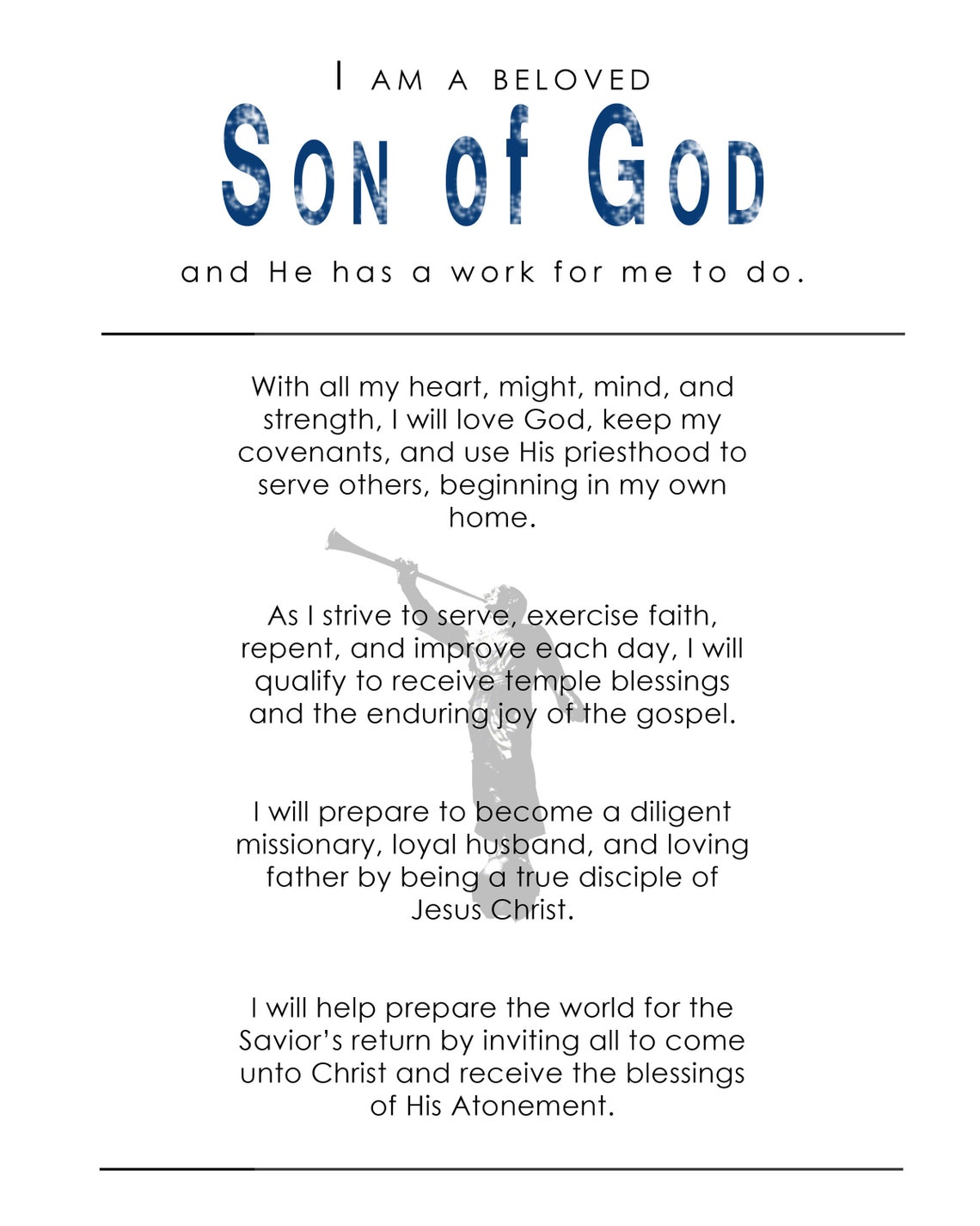 New LDS Young Men's Aaronic Priesthood Theme I Am a Beloved Son of God ...