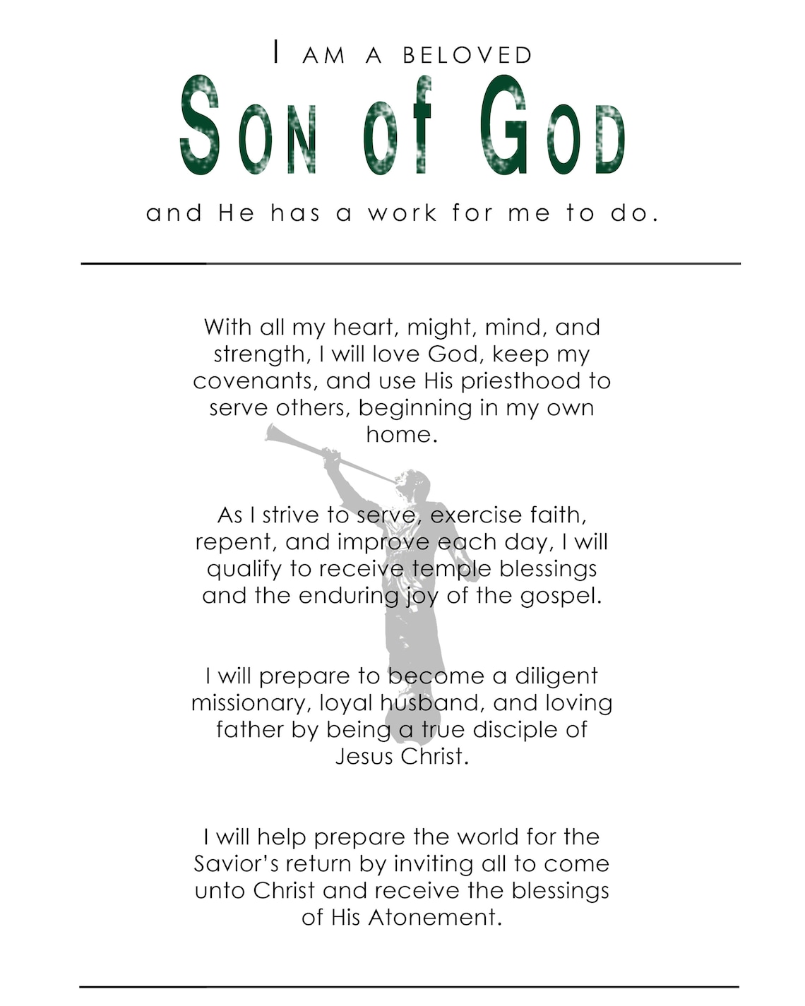 New LDS Young Men's Aaronic Priesthood Theme I Am a Etsy