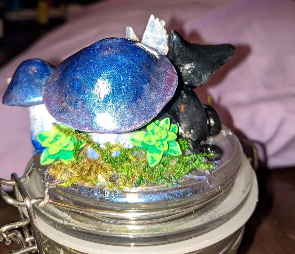 Custom Mushroom Stash Jar Large Etsy