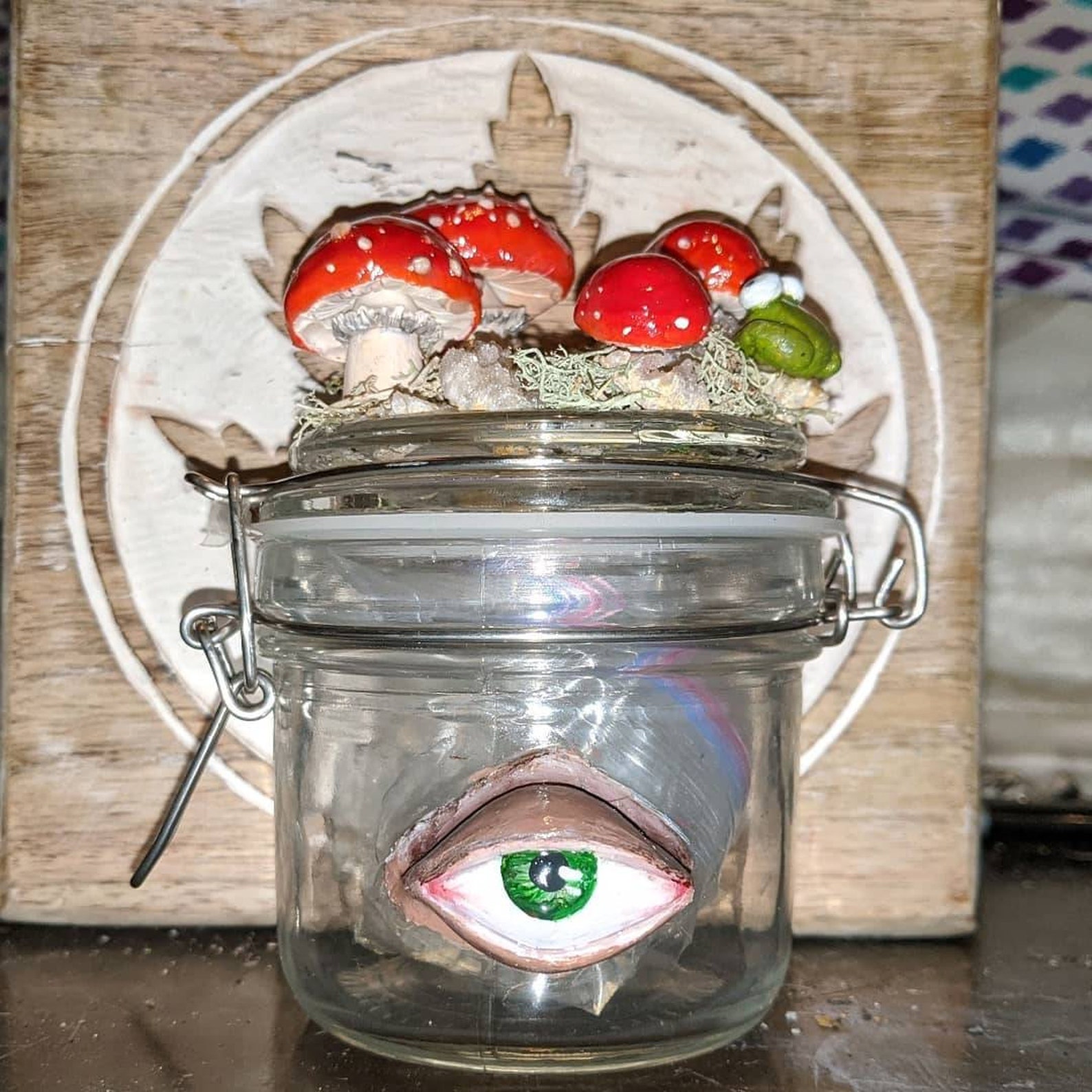 Custom Mushroom Stash Jar Large Etsy