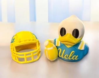 UCLA Football 3D Printed Plastic Duck with Removable Helmet