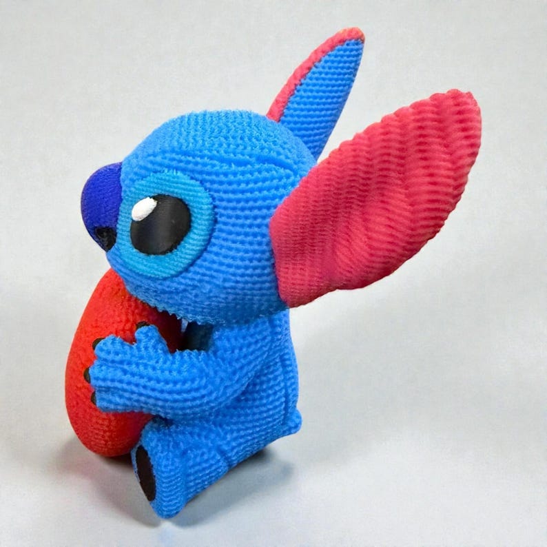 Stitched Stitch Valentines 3D Printed Plastic Figurine image 4