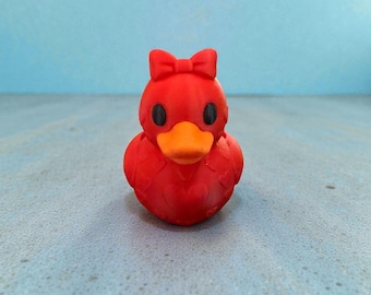Valentines Heart 3D Printed Plastic Duck