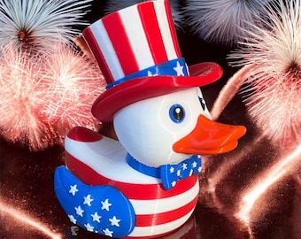 Fourth of July 3D Printed Plastic Duck