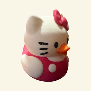 Hello Kitty 3D Printed Plastic Duck