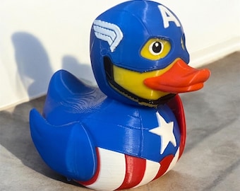 Captain America 3D Printed Plastic Duck