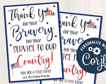 Military Thank You Etsy